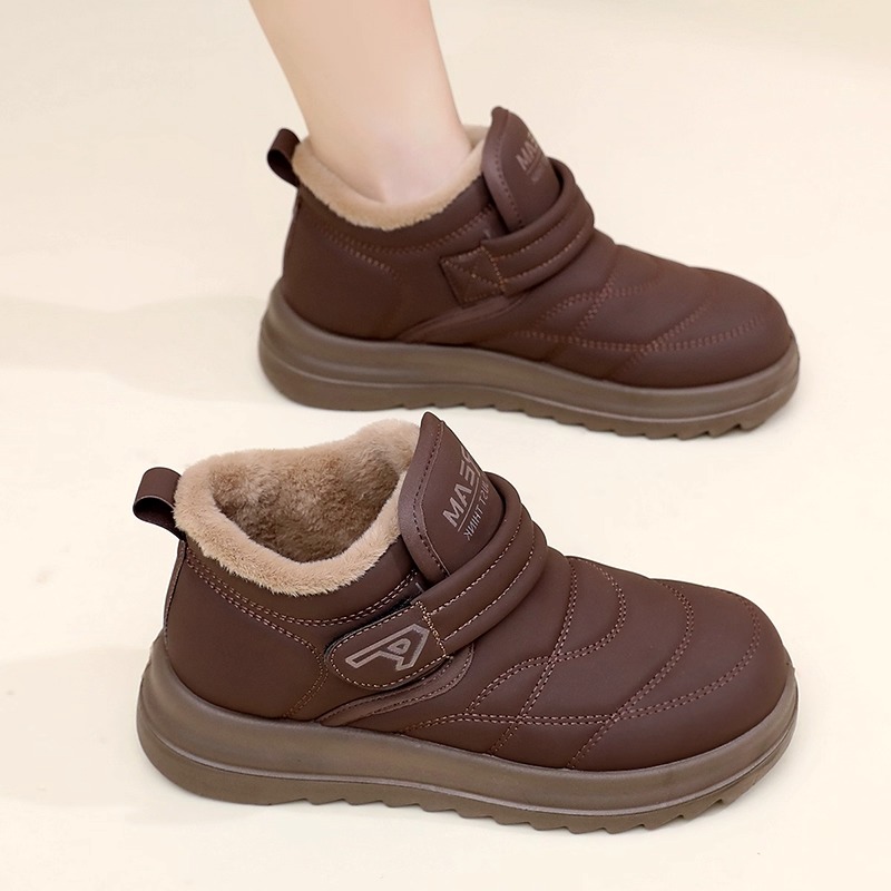 2025冬季老北京棉鞋加绒加厚皮面