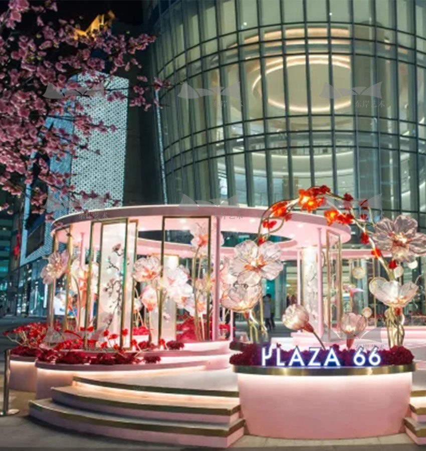 商场美陈布置大型创意春节美陈商场活动布置中庭装饰门头美陈组合