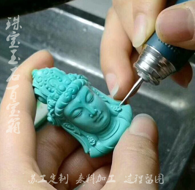 和田玉石冰种翡翠南红绿松设计加工雕刻苏工来料定制吊坠玉雕人物