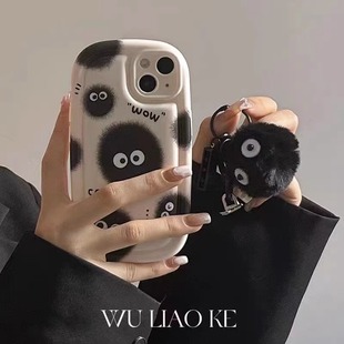 a21全包a54防摔a51 a72新款 可爱卡通煤球适用三星s23ultra手机壳s22 硅胶s21plus软壳a52s情侣男女a34