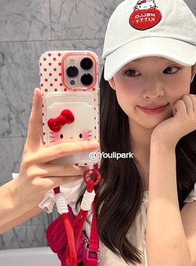 ins可爱波点猫咪适用三星s25edge手机壳s24ultra卡包s23+/s21fe全包a04s新款a13软a16防摔a25插卡a36/a52/a54