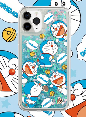 卡通叮当猫适用三星s24ultra手机壳s10plus/s23fe可爱note10+防摔a05硅胶a14流沙a25/a30/a33日系a52/a54/a91