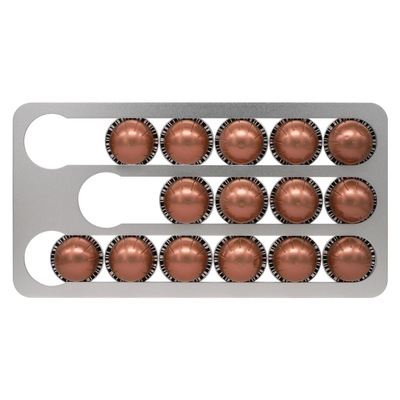 雀巢VERTUOLINE胶囊咖啡收纳架适用玻璃瓷砖木门墙面 铝质墙贴式