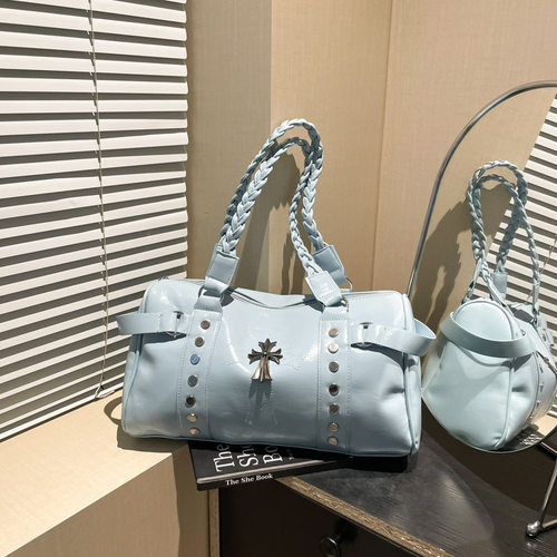 高质感单肩包包女新款朋克风腋下机车包y2k大容量通勤手提包