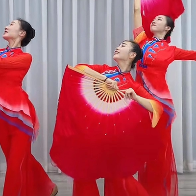 中国风东方红同款成人古典舞服