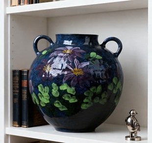 景德镇陶瓷花瓶摆件客厅插花器复古器手绘花瓶鲜花花瓶繁花小夜曲