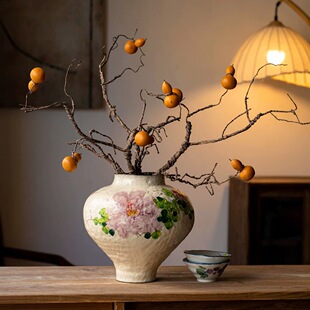 景德镇手工花盆花器家居茶室简约高档摆件Y10070A1