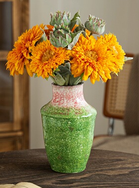 景德镇陶瓷花瓶新中式客厅干插花蓝色玄关简约摆件Y7030Y29