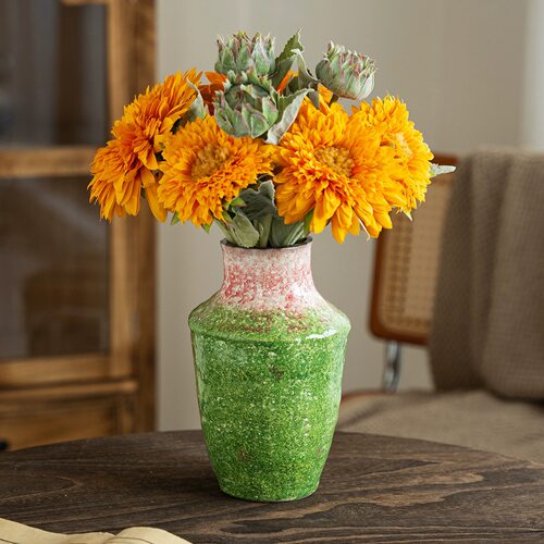 景德镇陶瓷花瓶新中式客厅干插花蓝色玄关简约摆件Y7030Y29