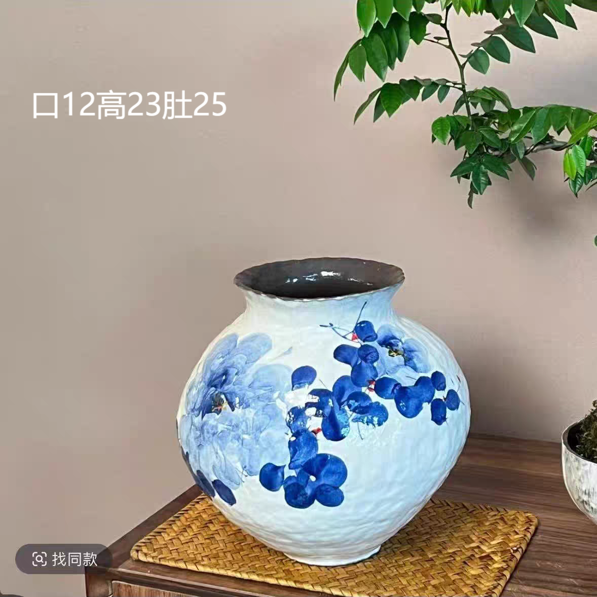 景德镇手工花盆花器家居茶室简约高档摆件Y8120A2