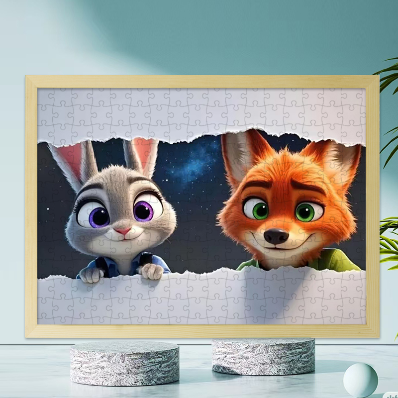 疯狂动物城木质拼图1000片
