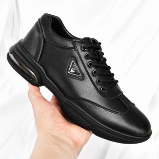 皮鞋男真皮2026新款冬季透气男士百搭英伦风轻便软底韩版黑休闲鞋