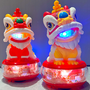 宝宝0到18个月国潮舞狮幼儿童2一6周3岁电动贺岁醒狮玩具新年礼物