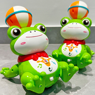 儿童男宝宝6 3岁5声光女孩玩具4 12个月以上益智顶球旋转青蛙0一2
