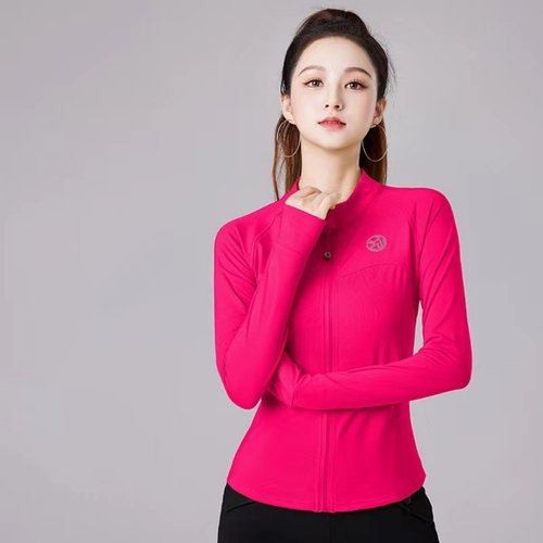 薄绒保暖速干衣女修身立领