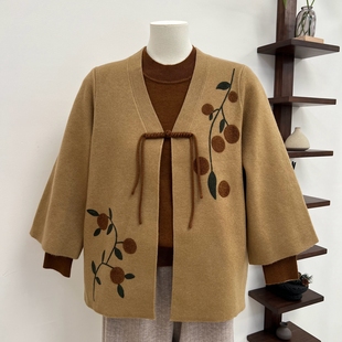 秋季新款两件套妈妈装宽松保暖气质中老年老人上衣针织衫毛衣套装