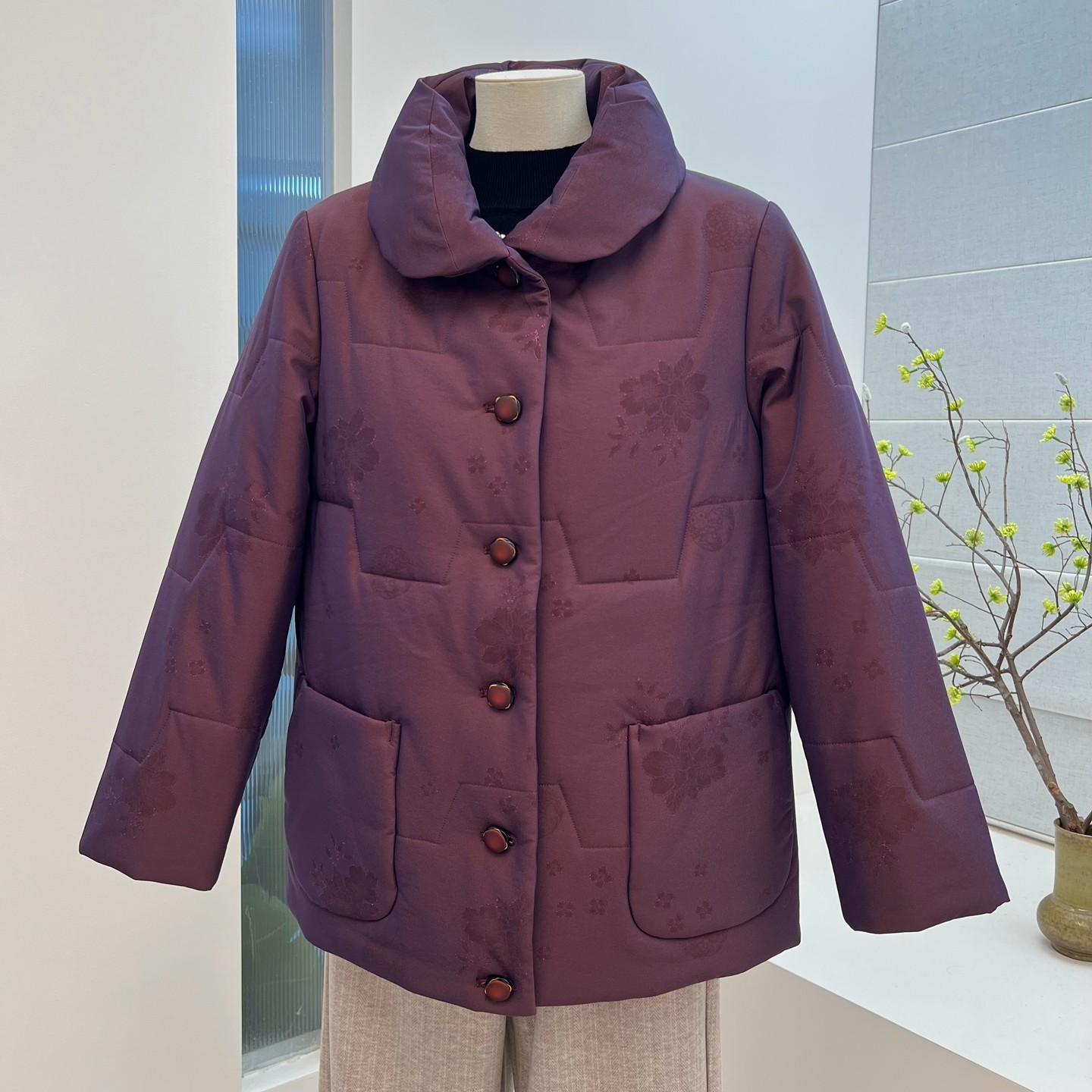 冬季奶奶装保暖加厚棉服外套