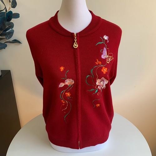 秋冬加绒加厚中老年装针织外套