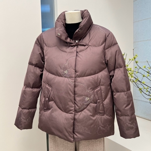专柜品冬季妈妈装羽绒服外套宽松保暖中老年老人厚款羽绒袄上衣女