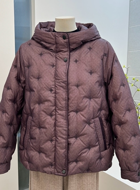 冬季妈妈装90白鸭绒羽绒服外套连帽宽松大码拉链中老年厚款上衣女