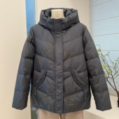 加厚羽绒服保暖大码 冬季 气质妈妈装 外套中老年宽松连帽拉链上衣女