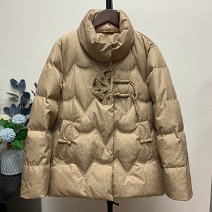 冬季国风新品妈妈装羽绒服宽松加厚外套中老年奶奶老人衣服女装