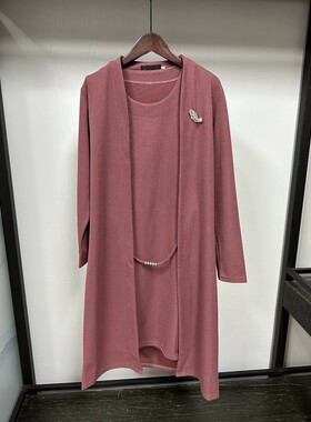 春秋婚宴婆婆中年女两件套裙子