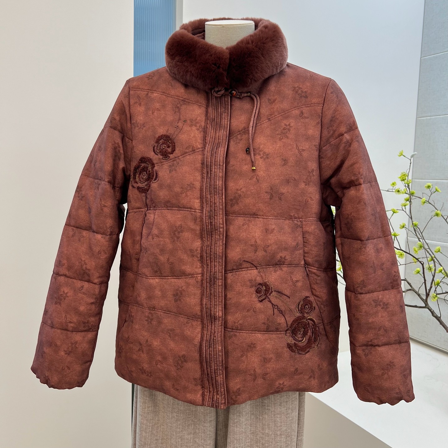 冬季奶奶装保暖羽绒服外套