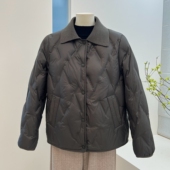 冬季 外套90白鸭绒宽松盘扣中老年保暖上衣女 羽绒服短款 新款 妈妈装