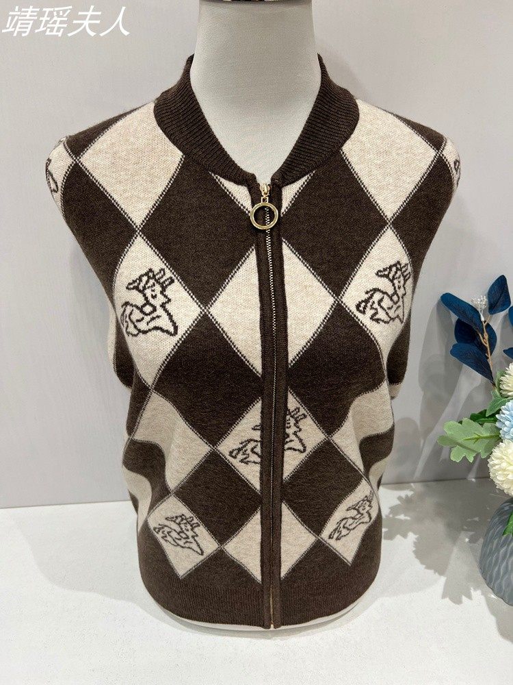 春秋新款妈妈装宽松大码拉链开衫中老年羊毛长袖短款外套毛衣女,女装/女士精品,中老年女装,淘宝优惠券,粉丝福利购,淘宝优惠卷