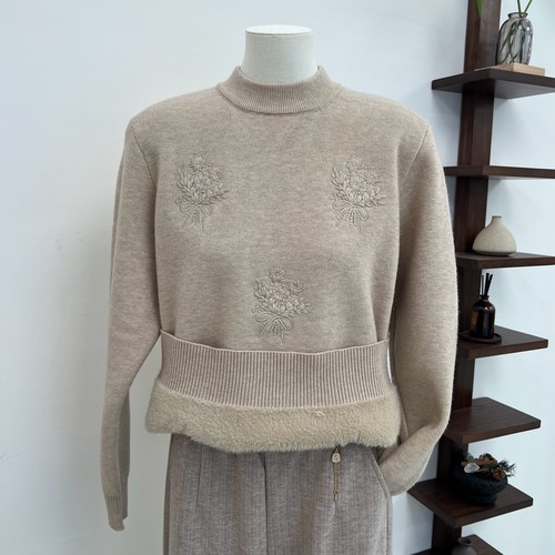 冬季妈妈装保暖针织毛衣加绒加厚