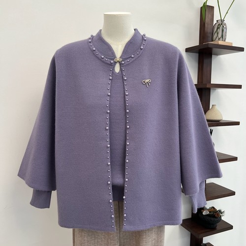 秋冬新款中年妈妈装两件套针织衫