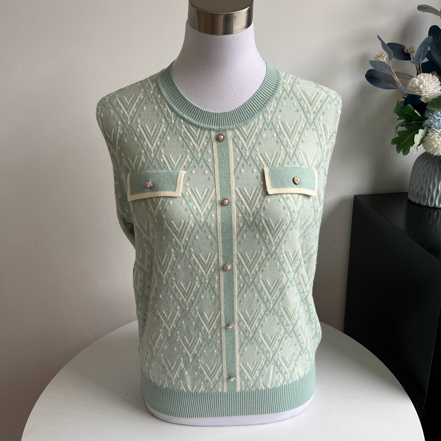 春秋新款妈妈装2025长袖针织衫