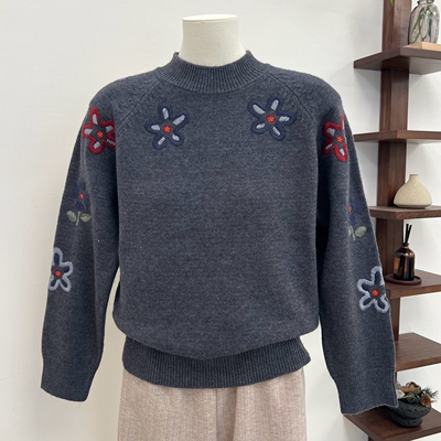 秋冬妈妈装针织衫保暖毛衣