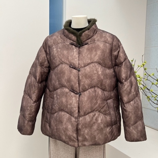 冬季老年人奶奶装羽绒服外套90白鸭绒宽松拉链宽松抗寒保暖上衣女