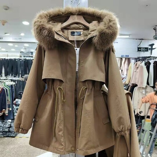 冬季毛领克服棉服加厚小个子2023网红爆款韩版宽松加绒棉衣外套女,女装/女士精品,派克服,淘宝优惠券,粉丝福利购,淘宝优惠卷