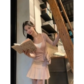 小青梅Wcouture秋冬新品 复古英伦学院风 网球大百褶高腰A字短裙