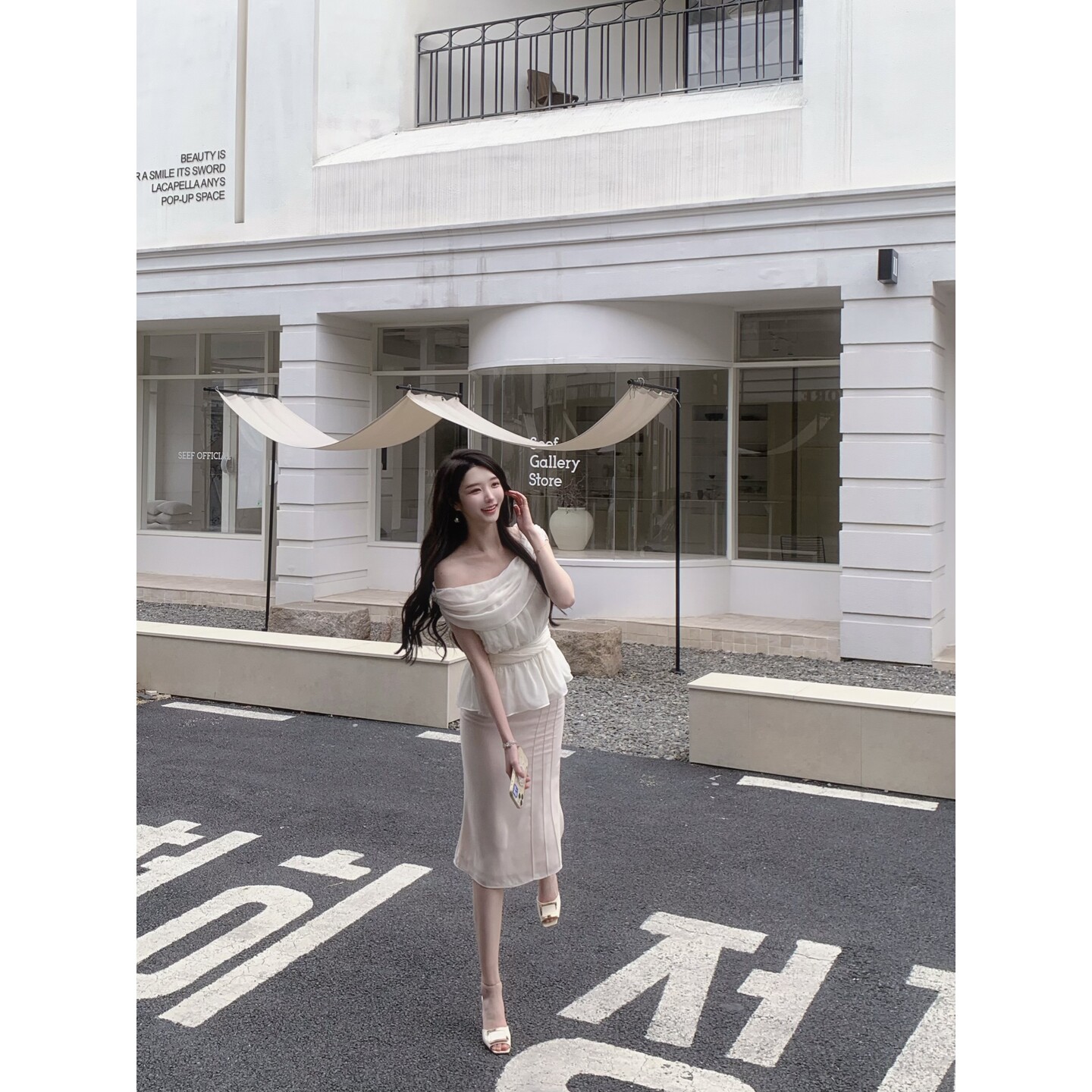 随风Wcouture优雅迷人的老钱气质 抗皱百搭鱼尾型显瘦双色半身裙