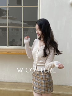 没有不能搭 英伦复古学院风包臀格子半身短裙 衣服Wcouture经典