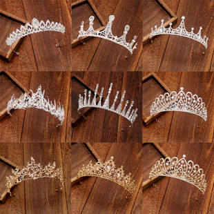 新娘头饰皇冠2020新款 婚纱摄影礼服发饰公主女十八岁生日王冠配饰