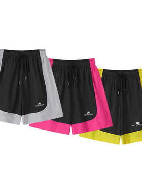 *RTVG*夏季新款拼接撞色男女国潮牌宽松休闲基础百搭休闲运动短裤