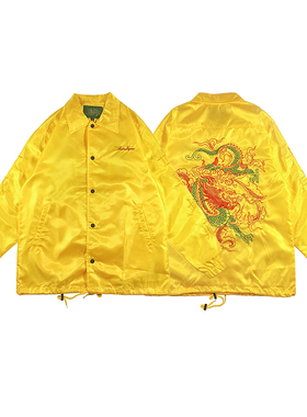 RTVG[RETROVEGAS]国潮牌街头大威天龙中式传统龙刺绣长袖教练夹克