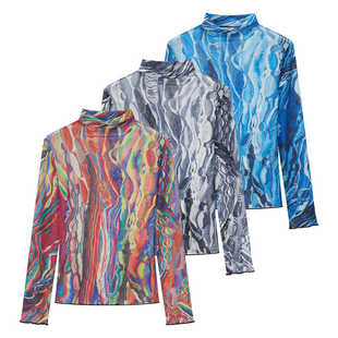 新款 RETROVEGAS夏季 国潮牌男女波普复古条纹透气弹力网纱衣 RTVG