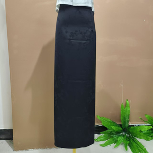 傣族民族女装缎面提花半身裙女2024秋季新款高腰显瘦气质中长款