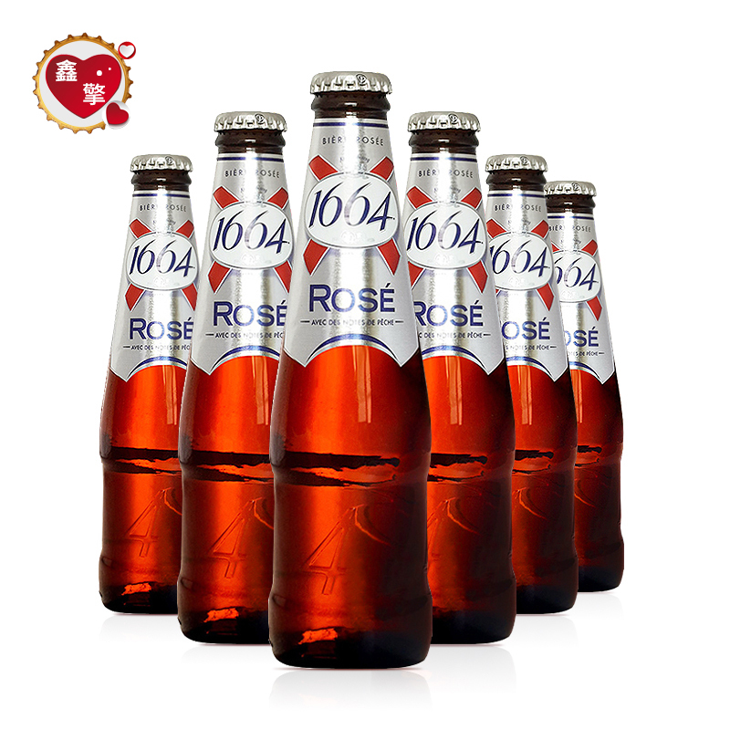·¨¹ú½ø¿Ú¿Ðý1664õ¹å¾«ÄðÌÒºìË®¹ûζơ¾ÆÅ®Ê¿¾Æ250ml*6Сƿװ