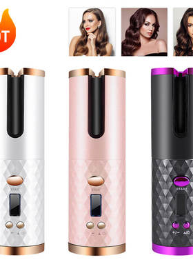 Cordless Automatic Hair Curler USB Rechargeable Heating Iron