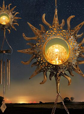 Solar Wind Chimes Outdoor Metal Tubes Wind Outside Decorate
