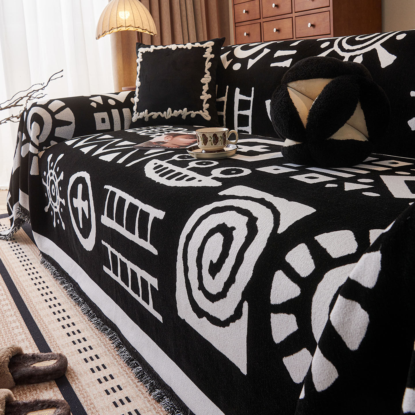 日式雪尼尔沙发巾2025新款四季一整张全盖沙发盖布防猫抓,居家布艺,沙发套,淘宝优惠券,粉丝福利购,淘宝优惠卷