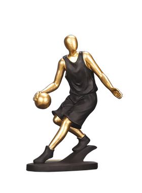 现代简约篮球运动人物轻奢高档摆件书房书柜房间办公桌桌面装饰品