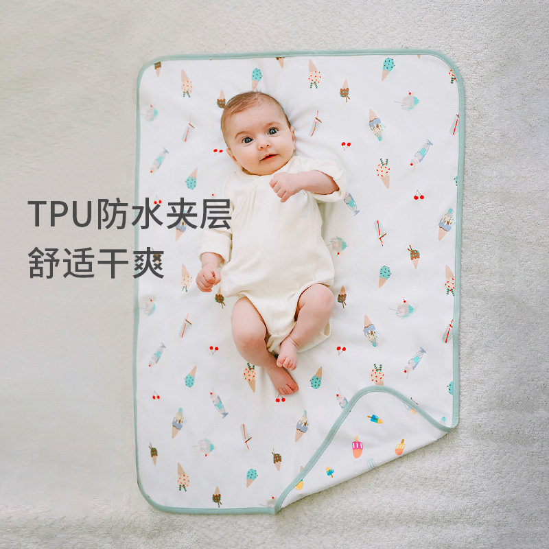 Nest Designs婴儿隔尿垫防水新生儿可洗尿布垫单件装双面正反可用